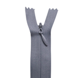 All Purpose, Plastic Invisible Zippers -18", Gray Shade
