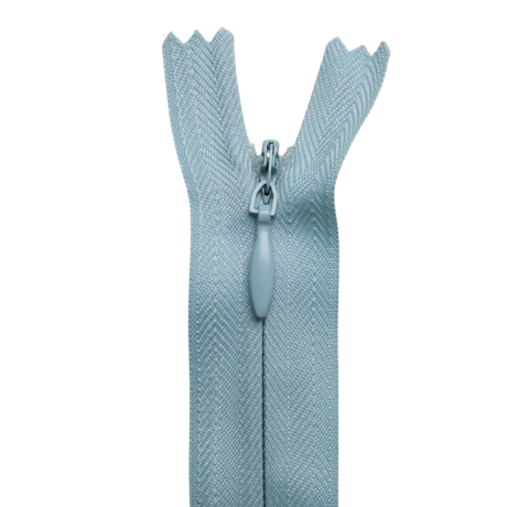 All Purpose, Plastic Invisible Zippers -18", Blue Shade