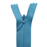 All Purpose, Plastic Invisible Zippers -18", Blue Shade