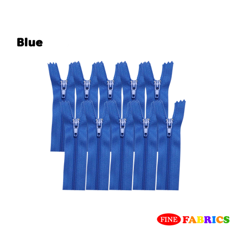 5 / 10 pcs Zippers – Assorted Colors, 18"/ 24", Closed-End, Durable Polyester & Plastic Teeth for Sewing, Crafts, DIY Projects