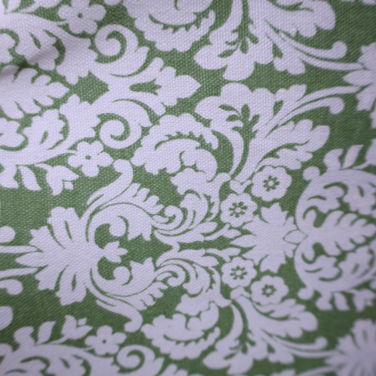Upholstery Duck Fabric – Green Damask(#GD01)By Yard