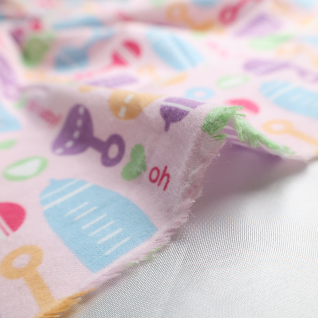 100% Cotton Flannel Fabric/7Type Cartoon Printed For Baby-  By the Yard