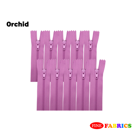5 / 10 pcs Zippers – Assorted Colors, 18"/ 24", Closed-End, Durable Polyester & Plastic Teeth for Sewing, Crafts, DIY Projects