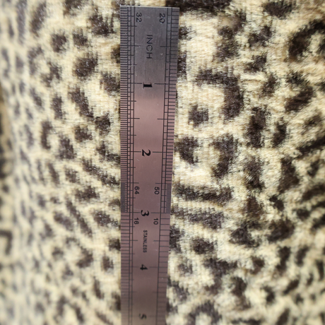 Leopard Print Velvet Knit Fabric – Beige & Dark Brown (#FF14) By the Yard