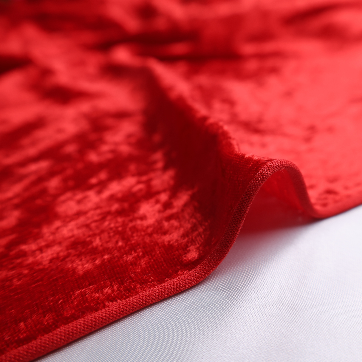 Crinkled Stretch Velvet Fabric/7Colors Shiny Textured Velvet - By the Yard