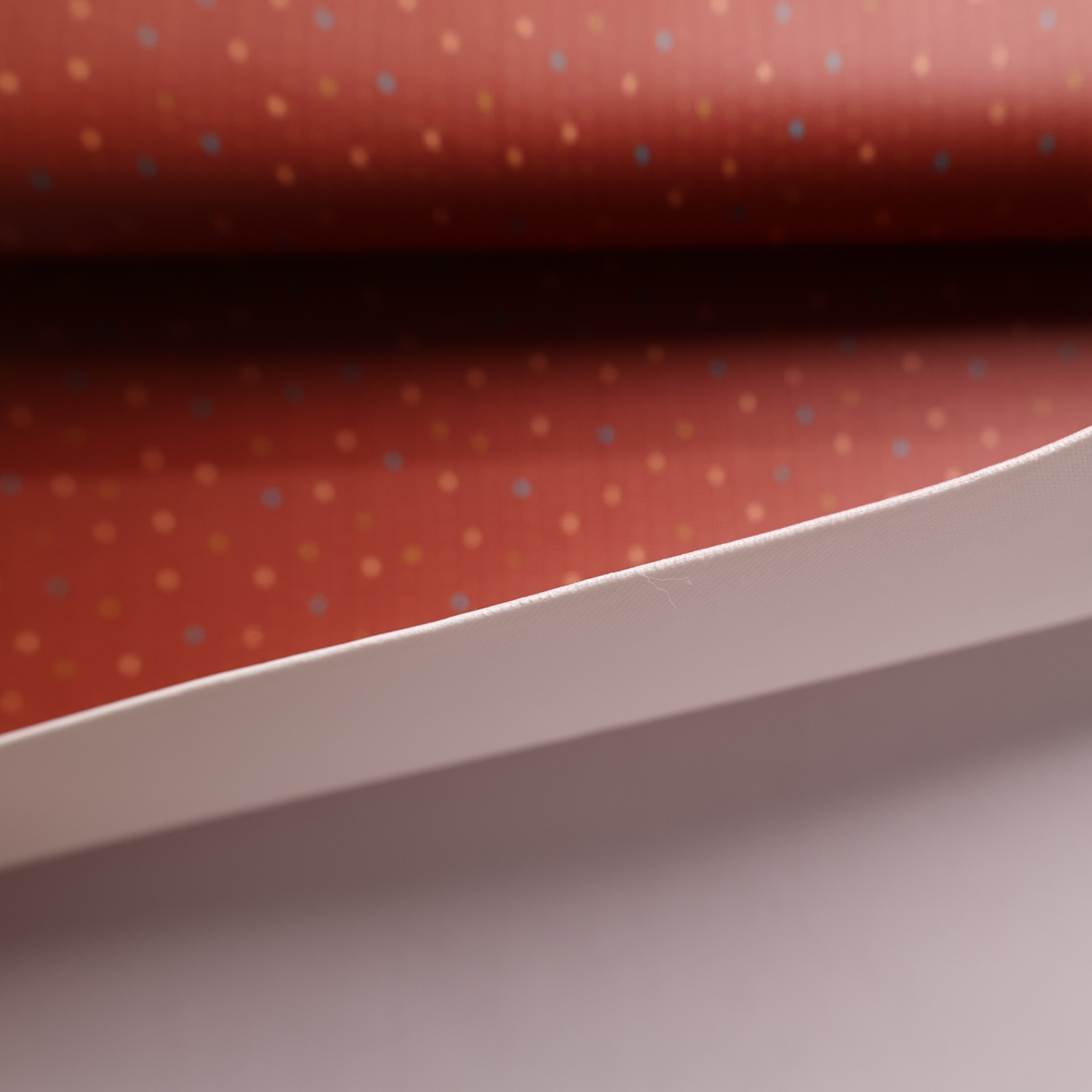 Vinyl Faux Leather Upholstery Fabric – Red Geometric Dot(#1U06) - By the Yard