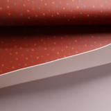 Vinyl Faux Leather Upholstery Fabric – Red Geometric Dot(#1U06) - By the Yard