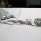Silver Rhinestone Trim- 0.5 Inch/10YDS (#SIL28)