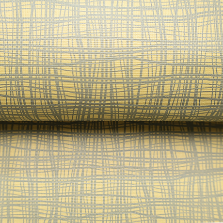 Modern Geometric Upholstery Fabric – Grid Print By Yard