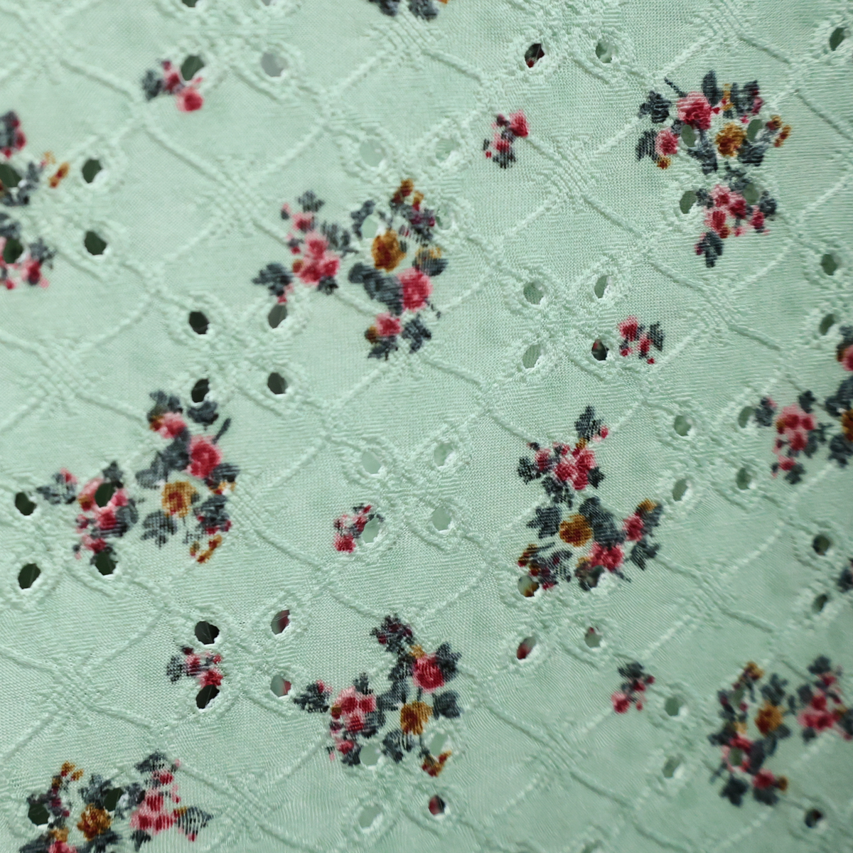 Stretch Eyelet Knit Fabric(58", 4Colors) - By the Yard