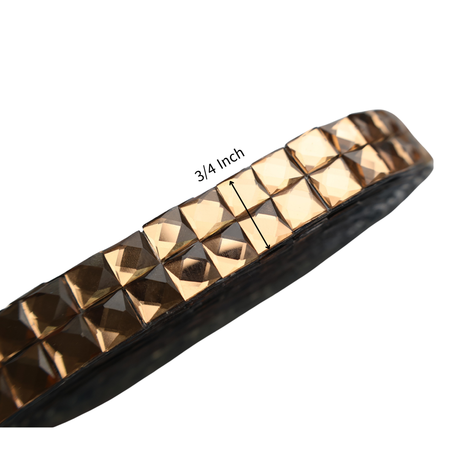 Bronze Gold Pyramid-Cut Acrylic Trim - 3/4 Inch/5YDS (#LT29)