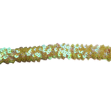 Iridescent Sequin Decorative Trim (Yellow&Navy), 1" Wide (10 Yards)