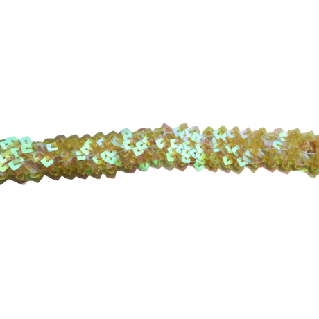 Iridescent Sequin Decorative Trim (Yellow&Navy), 1" Wide (10 Yards)