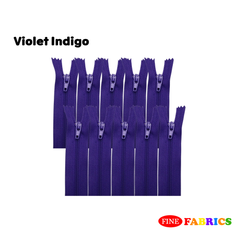 5 / 10 pcs Zippers – Assorted Colors, 18"/ 24", Closed-End, Durable Polyester & Plastic Teeth for Sewing, Crafts, DIY Projects