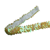 Iridescent Sequin Decorative Trim (Yellow&Navy), 1" Wide (10 Yards)