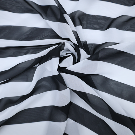Stripe Chiffon Fabric(#SC01) By Yard