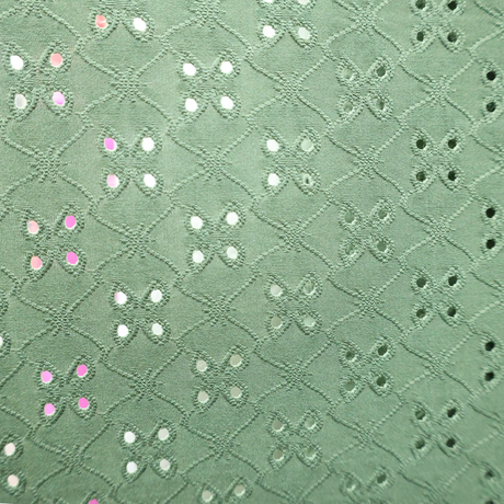 Stretch Eyelet Knit Fabric(58", 4Colors) - By the Yard
