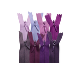 All Purpose, Plastic Invisible Zippers -18", Purple Shade