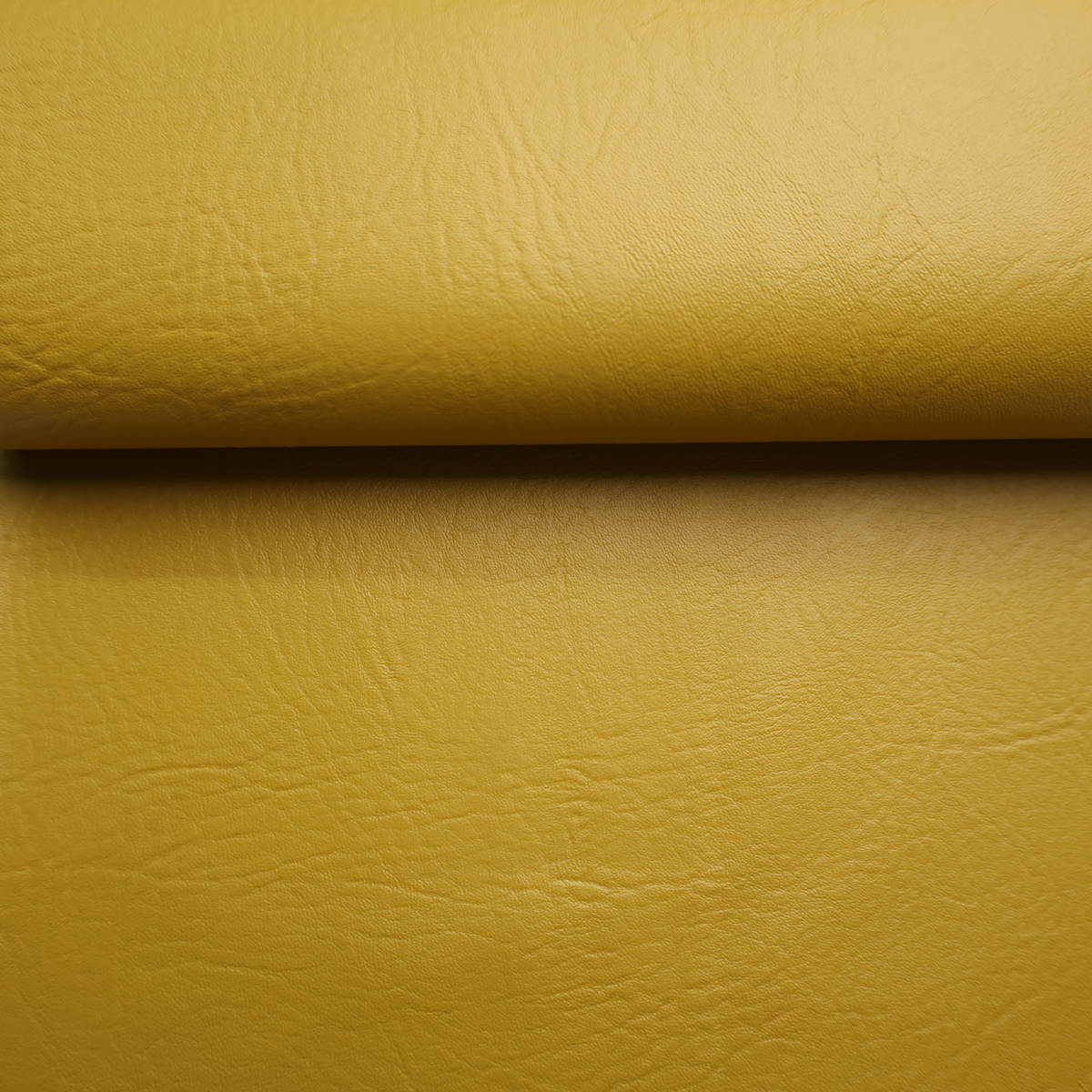 Faux Leather Upholstery Fabric – Mustard with Fabric Backing(#2U03) By the Yard