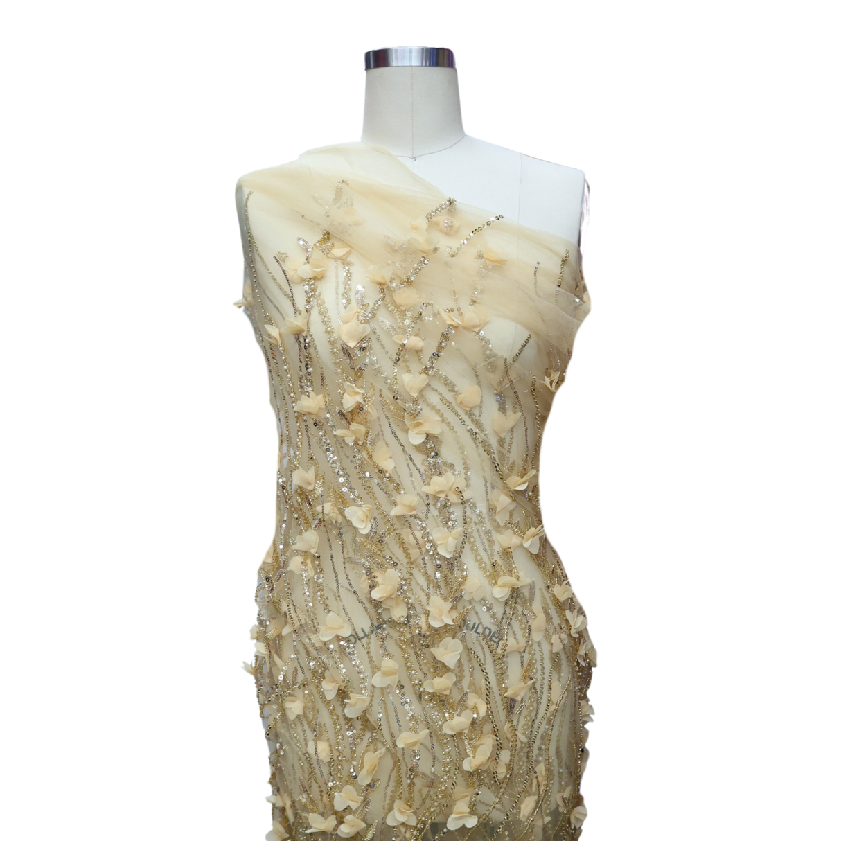 Luxury 3D Floral Embroidered Tulle with Sequins & Beads Design(9 Colors) By the Yard