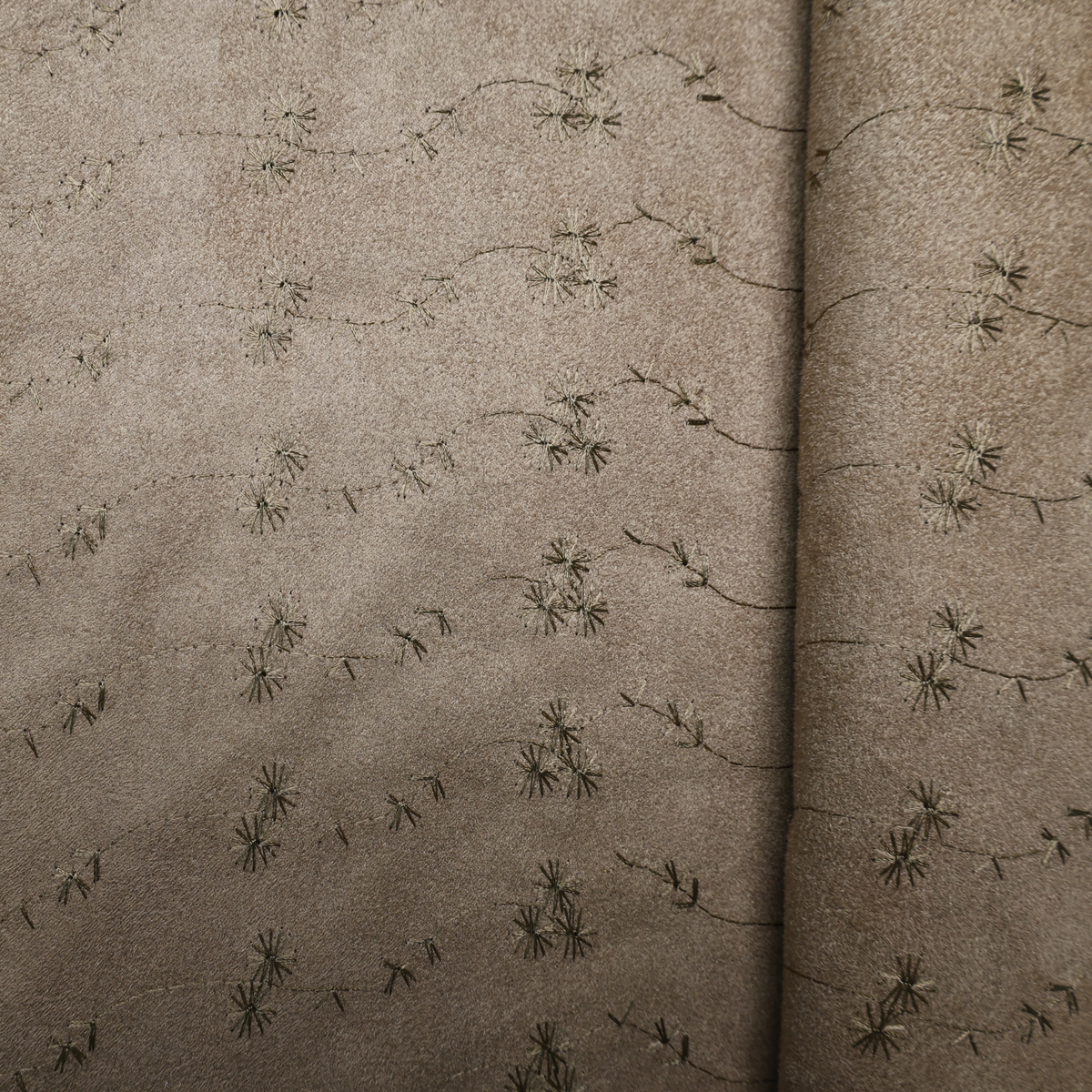 Embroidered Faux Suede Fabric – By the Yard