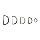 D Ring for Belts Hardware Bags: 5 Sizes(0.6" 0.75" 1" 1.15" 1.5"), Multi-Purpose Metal D Ring, Semi-Circular, Hand DIY