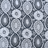Embroidered Lace Fabric –  Light Gray(#ELA02)/By Yard