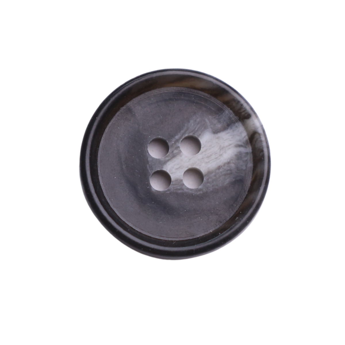 BARON Button: Dark Brown(#1203),  4-Hole, 2 Sizes, by Dozen(12 pcs)/Gross(144 pcs)