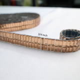 Bronze Gold Baguette-Cut Acrylic Trim - 3/4 Inch/5YDS (#LT30)