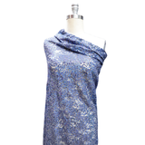 Navy Blue Sequin Lace Fabric(#SPI20) By the Yard