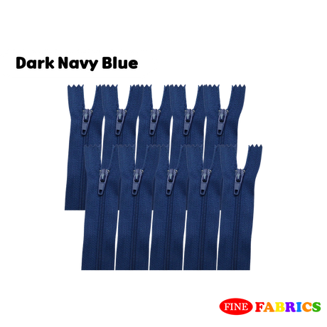 5 / 10 pcs Zippers – Assorted Colors, 18"/ 24", Closed-End, Durable Polyester & Plastic Teeth for Sewing, Crafts, DIY Projects