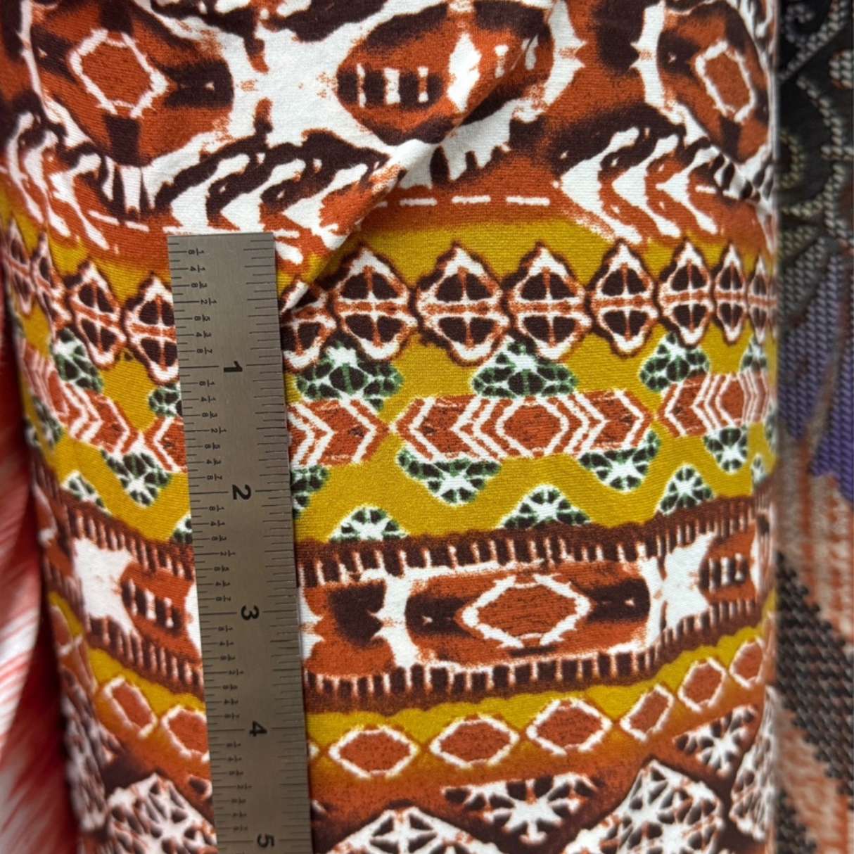 Double Brushed Jersey Knit Fabric/Ethnic Geometric Print(#IT607) - By The Yard