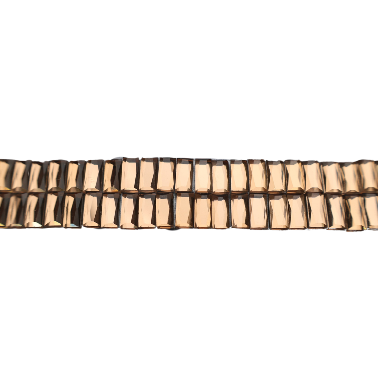 Bronze Gold Baguette-Cut Acrylic Trim - 3/4 Inch/5YDS (#LT30)