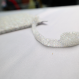 Iridescent Bugle Bead Trim - 0.5 Inch/10YDS (#SIL15)