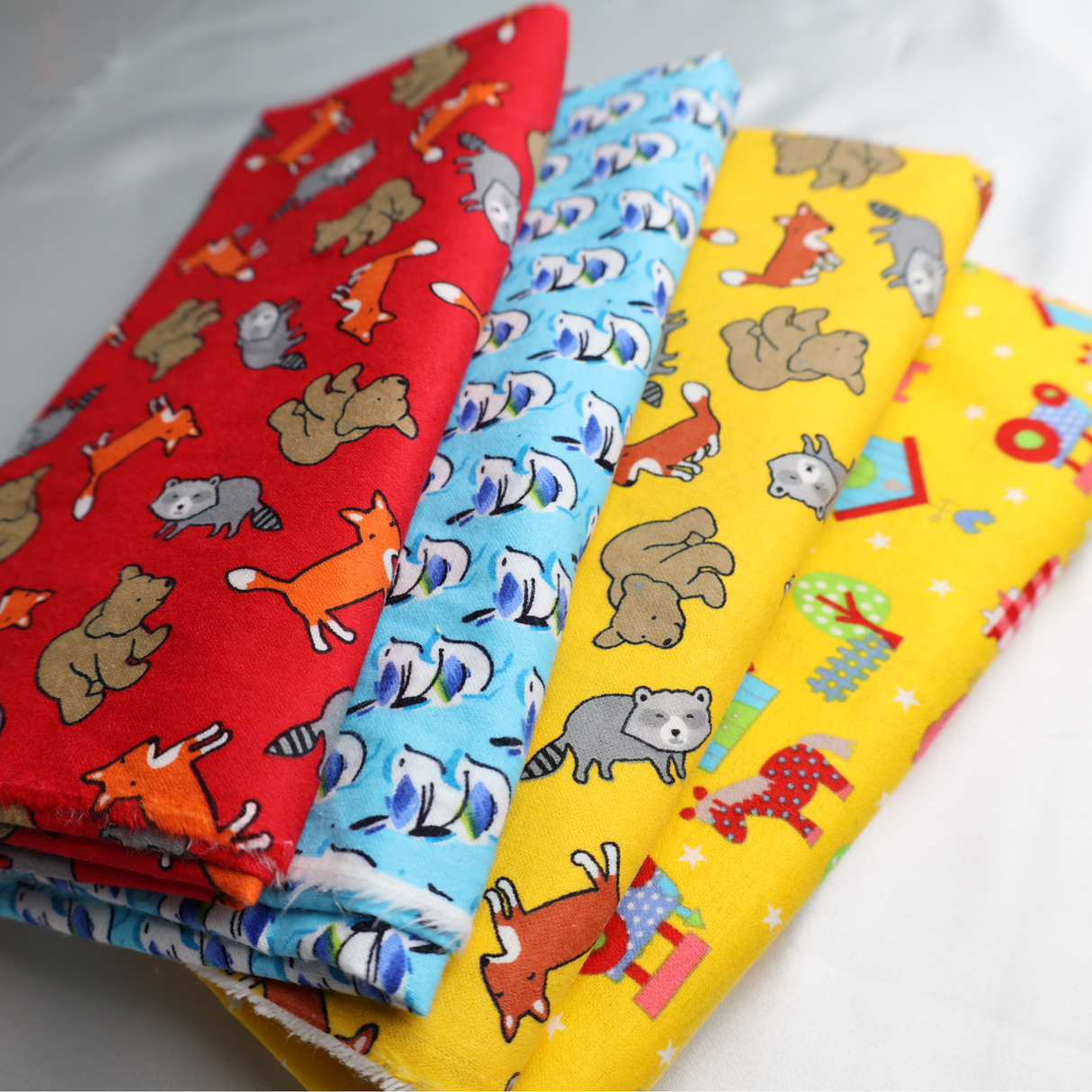 100% Cotton Flannel Fabric / 6Type Cartoon Printed For Kids-  By the Yard