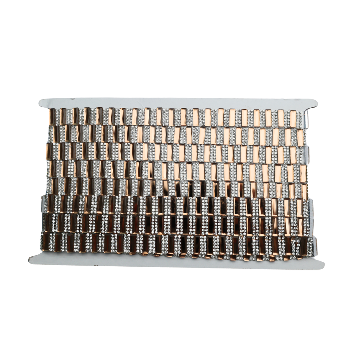 Bronze Gold mirror beads Rhinestone Trim - 0.5 Inch/10YDS (#Tawny11)