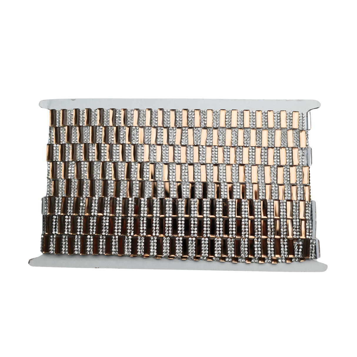 Bronze Gold mirror beads Rhinestone Trim - 0.5 Inch/10YDS (#Tawny11)