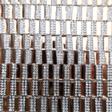 Bronze Gold mirror beads Rhinestone Trim - 0.5 Inch/10YDS (#Tawny11)