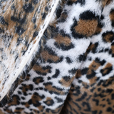 Leopard Print Faux Fur Fabric – Soft Short Pile (#FF10) By the Yard