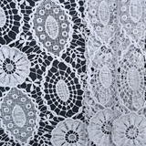 Embroidered Lace Fabric –  Light Gray(#ELA02)/By Yard