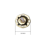 6PC Gold Pearl Shank Button – 5/8" (1.59 cm)