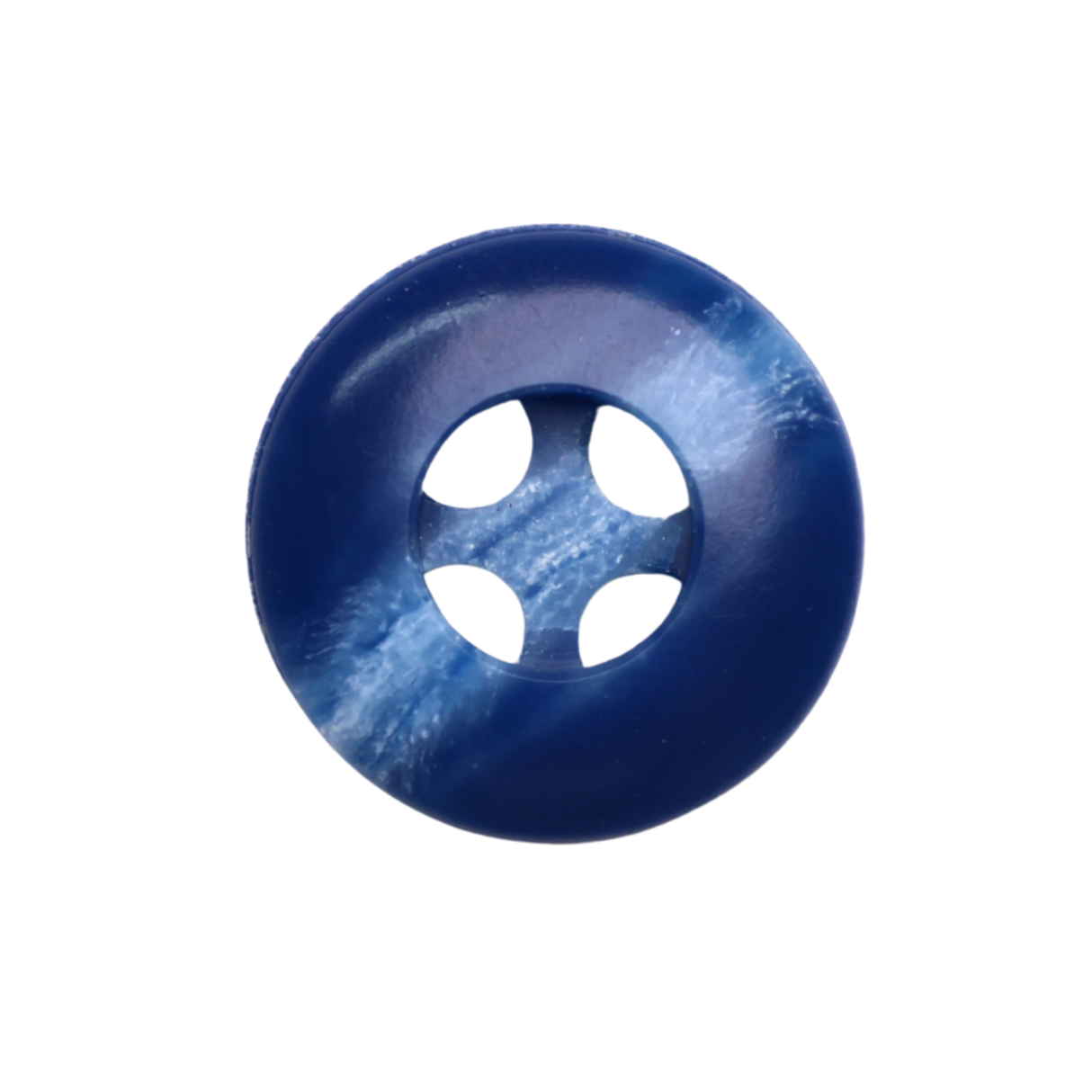 AUBURN Button: Blue(#122), 4-Hole, 2 Sizes, by Dozen(12 pcs)/Gross(144 pcs)