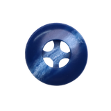 AUBURN Button: Blue(#122), 4-Hole, 2 Sizes, by Dozen(12 pcs)/Gross(144 pcs)