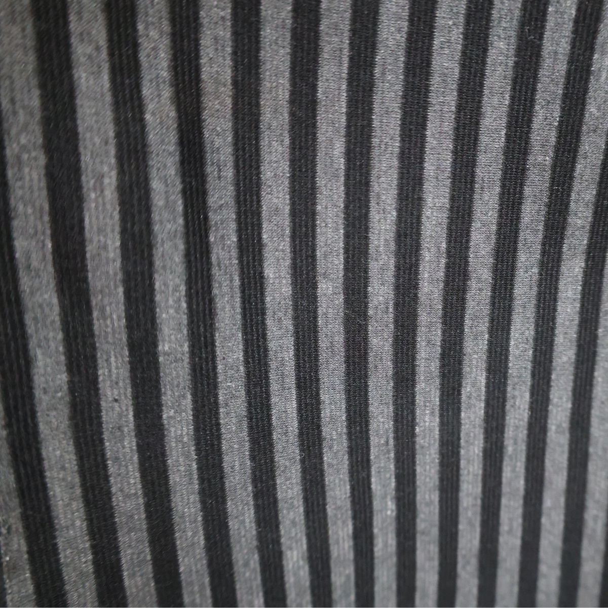 Ponte Knit Fabric Black & Gray Stripe(#Ponte-601) - By The Yard
