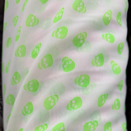 Skull Print Chiffon (54", 4 Colors) - By the Yard