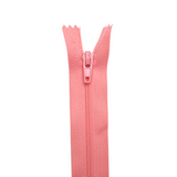 Plastic Normal Zippers: 24", Closed-End, All-Purpose, RED Shade