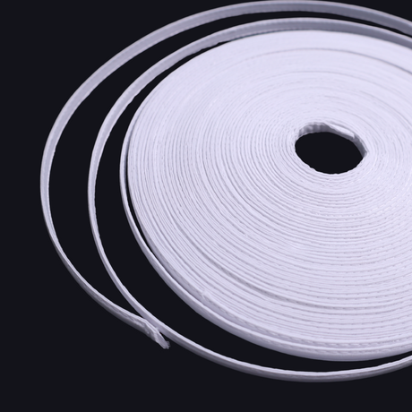 Plastic Boning – Fabric Covered (1/2 Inch, 22 Yards, 2 Colors: White/Black)