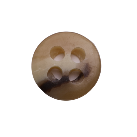 AUBURN Button: Brown(#51), 4-Hole, 2 Sizes, by Dozen(12 pcs)/Gross(144 pcs)