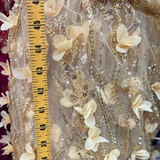 Luxury 3D Floral Embroidered Tulle with Sequins & Beads Design(9 Colors) By the Yard