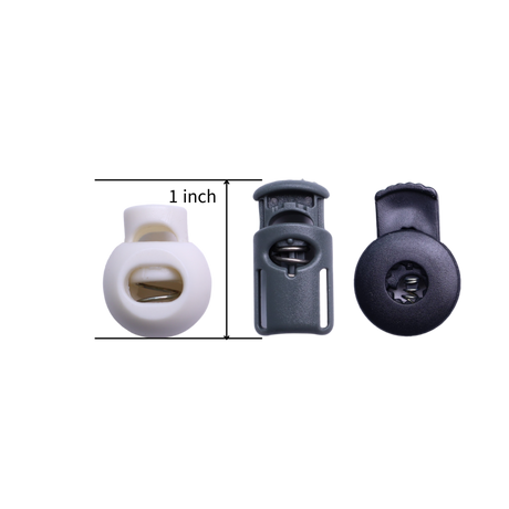 Barrel Cord Lock: Plastic, Single Hole, 3 Type
